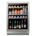 thumbnail image 3 of Ca'Lefort 24 inch Beverage Refrigerator Cooler,180 Can Beverage Fridge with Stainless steel Glass door, 3 of 10