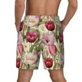 thumbnail image 4 of Balery Tulips Flowers Mens Swim Trunks Swim Shorts for Men Quick Dry Inseam Beach Shorts with Compression Liner Pocket-Medium, 4 of 9