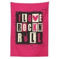 thumbnail image 3 of Ambesonne Retro Tablecloth Rectangular Table Cover, Vintage Letters Grungy, 60"x84", Pink Charcoal Grey Beige, 3 of 4