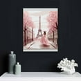 thumbnail image 4 of Nawypu  Paris Eiffel Tower Canvas Wall Decor Pink London Street View Painting Big Ben Tower Pictures Posters Modern Building Artwork for Home Office, 4 of 4