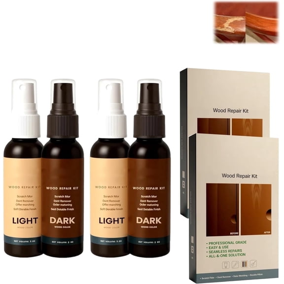 Wood Repair Kit,Professional Wood Floor Scratch Repair,Old English Scratch Cover for Wood,Restore a Finish for Wood,Wood Furniture Repair Kit (2PCS)
