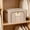 Brown #S, variant on Textured Cotton Weave Fabric Storage Bins Stackable Garments Organizer with Clear Window, Foldable Compressible Containers for Bedroom Wardrobe Space Bedding Blanket Toy Book Dwelling Organization