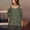2025A-Army Green, variant on Plus Size Shirts for Women 3/4 Sleeve Eyelet Embroidery Tops Scoop Neck Cold Shoulder Tshirts O Ring Strap Solid Tees Gifts