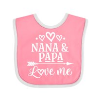 Inktastic Nana Papa Love Me Grandkids Boys or Girls Baby Bib
