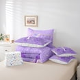 thumbnail image 6 of Manfei Initial Ombre Butterfly L 7-Piece Twin Bedding Sets for Female Men Women,Purple Bling Glitter Bedding Comforter Set,Dreamy Princess Breathable Sheet Sets,Microfiber Bedroom Decor, 6 of 8