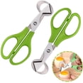 thumbnail image 1 of 2 Pieces Quail Egg Scissors, Stainless Steel Quail Egg Scissors, Small Egg Scissors, Scissors for Opening Quail Eggs, Stainless Steel Egg Shell Opener for Home, Kitchen, Restaurant (Green), 1 of 7