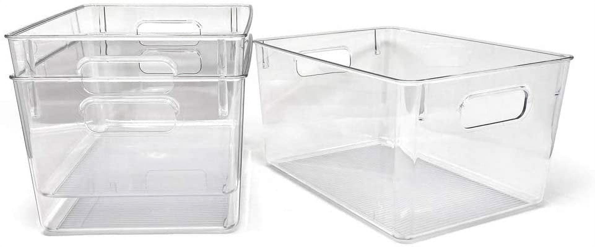 Isaac Jacobs Stackable Organizer Bin w/ Hinged Lid, Clear Storage Box, –  Isaac Jacobs International