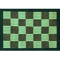 thumbnail image 1 of Ahgly Company Indoor Rectangle Checkered Turquoise Blue Modern Area Rugs, 8' x 10', 1 of 4
