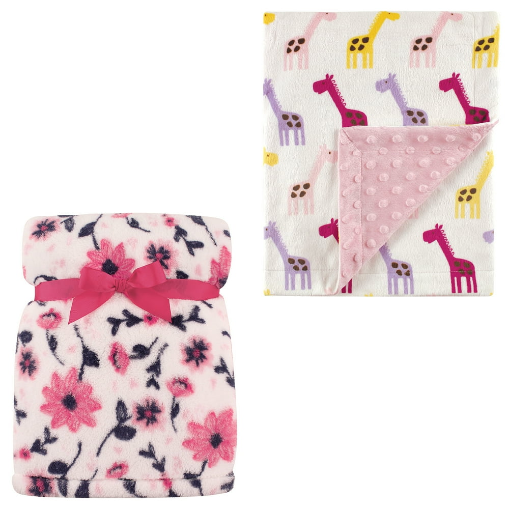 Hudson Baby Girls' Plush Blanket, 2Pack, Choose Your Color Walmart