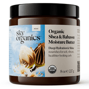Sky Organics Organic Shea & Babassu Moisture Butter to Moisturize Hair and Body, 8 oz