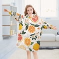 thumbnail image 5 of FORMRS Wearable Blanket Hoodie with Sleeves for Kids Cozy Flannel Sweatshirt, Orange Slices, 5 of 7