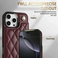 thumbnail image 5 of Wallet Cover for iPhone 16 Pro, with Wrist Strap Card Holder Magnetic Snap Back PU Leather Credit Card Slots Stand Classic Phone Case Cover for iPhone 16 Pro, Winered, 5 of 8