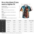 thumbnail image 3 of KLL Men's Hawaiian Shirt Short Sleeve Button Down Beach Shirts-Colorful Cloud Shepherd Dog, 3 of 5