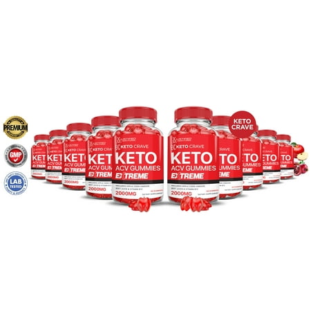 (10 Pack) Keto Crave Extreme ACV Gummies 2000mg Dietary Supplement 600 Gummys