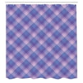 thumbnail image 2 of Ambesonne Violet Shower Curtain, Ornamental Tartan Design, 69"Wx70"L, Ceil Blue Lavender, 2 of 4