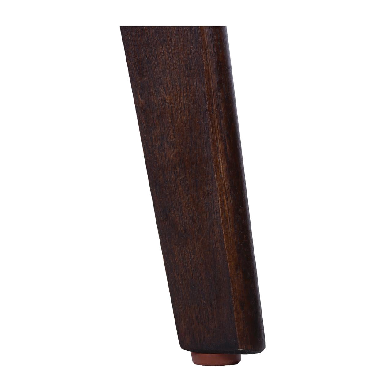 Side Table with Round Acacia Wood Top and 3-Leg Design, Modern End Table and Nightstand for Bedroom Living Room, Dark Brown