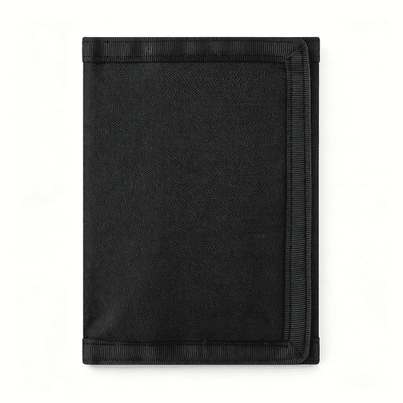 AOMRCOL MenβS Nylon Trifold Rfid Wallet with Id Window,Slim Security Wallet for Card Cash Holder,Modern Fashion Stylish Wallet Gifts for Teen Boys and Men,One Size -Black