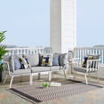 thumbnail image 1 of Modway Riverside 4-Piece Outdoor Patio Aluminum Set - White/Gray, 1 of 18