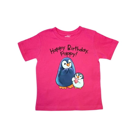 

Inktastic Happy Birthday Poppy!- Cute Penguins Gift Toddler Boy or Toddler Girl T-Shirt