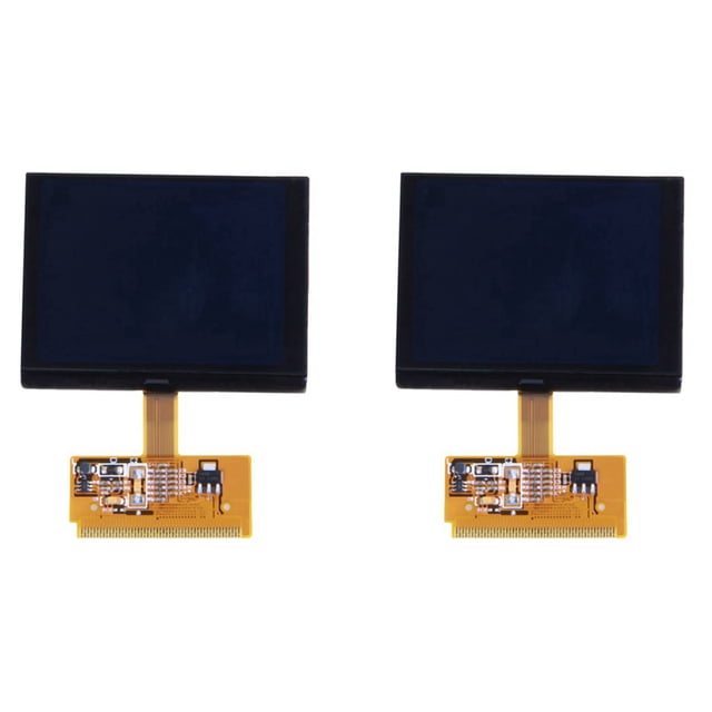2X Lcd pour A3 A4 A6 S4 B5 pour Affichage de Cluster d'Instruments, 2 x Lcd d'Instrument Automobile (Écran Lcd & Câble), Noir & Jaune
