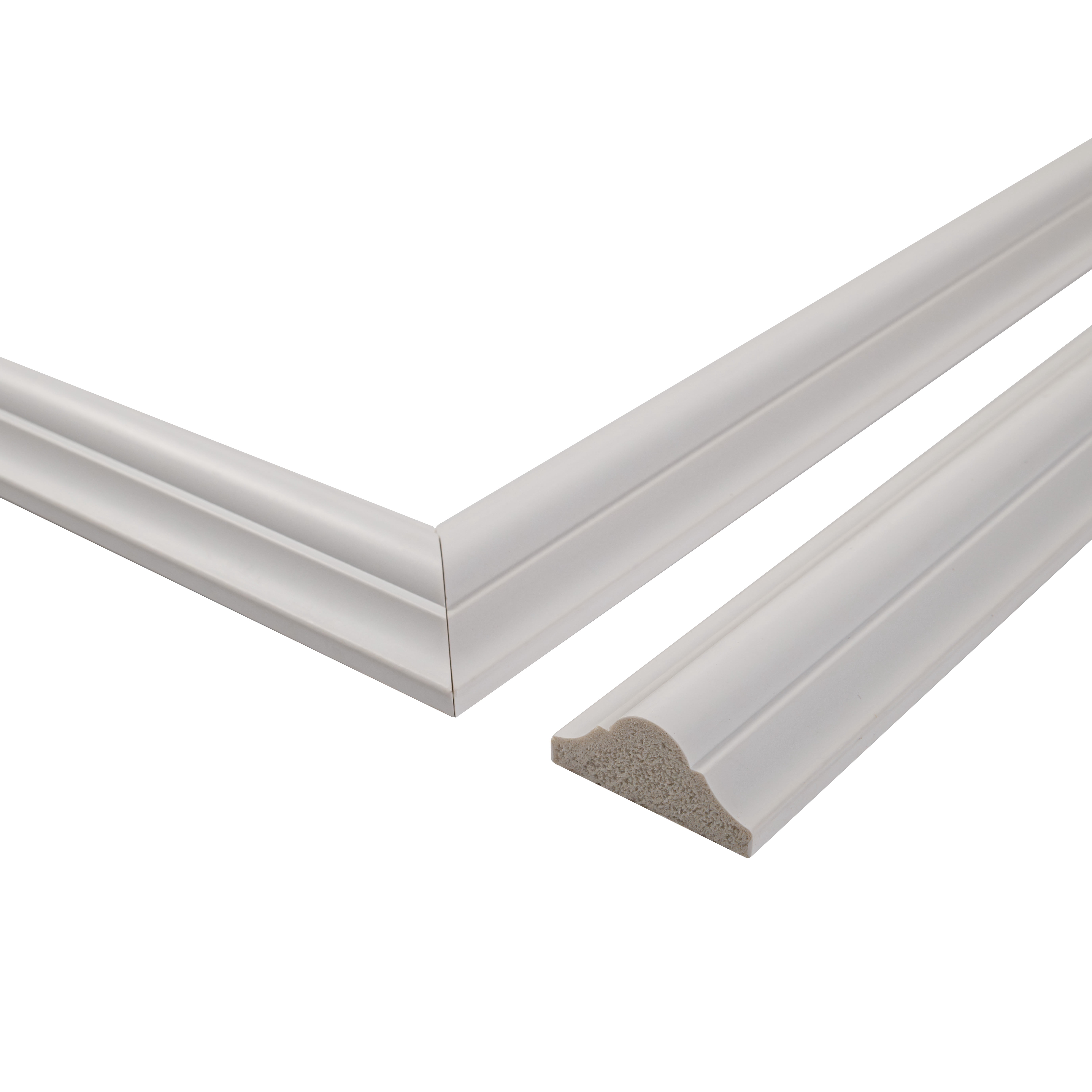 MSI White 54 in. x 24 in. Peel & Stick Wall Molding Panel Kit for DIY Wainscoting (2-Panel Layout, 20 Linear Ft.)