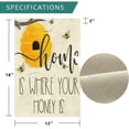 thumbnail image 4 of Bee Happy Garden Flag Vertical Double Sided 12 x 18 Inch, Home is Where Your Honey is Burlap Outdoor Yard Flags, 4 of 4