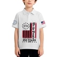 thumbnail image 2 of CCRFTGI Polo Shirts for Kids Girls Size 10-12 Patriotic Shirt We The People 1776-2026 Polo Shirts School Uniform Athletic Sport Print Lapel Button Collared Polo Summer Tops White 3-4 Years, 2 of 7