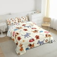 thumbnail image 3 of Manfei Lovelt Pet Animal Queen Comforter Set,Cute Puppy Dogs Bedding Sets,Beige Brown Bedding Comforter Set For Kids,Microfiber Bedroom Decor Reversible,3-Piece, 3 of 8