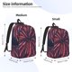 thumbnail image 2 of Disketp Fireworks3 print Canvas Backpack Lightweight Travel Daypack Student Rucksack Laptop Backpack-Small, 2 of 5