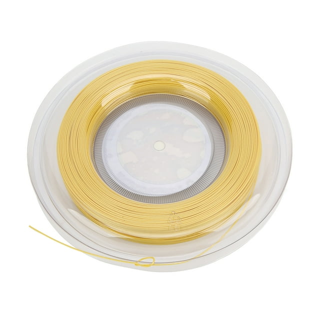 Tennis Racquet String Reel, High Tensile Resistance 1.25mm/17g Double Ribbed Design 200m Super Single Fiber Tennis String for Training Yellow,Black,Gray,White