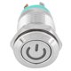 thumbnail image 3 of Interruptor De Luz LED Verde, Botón Pulsador De Metal De Reinicio Automático Con Símbolo De Encendido, 12mm3V, 3 of 7