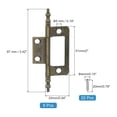 thumbnail image 2 of Uxcell Non-Mortise Door Hinges, Heavy Duty Steel Flush Cabinet Hinges with Screws Copper, 2 of 7