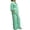 Mint Green, variant on Women Linen 2 Piece Matching Set Long Sleeve Button Shirt Wide Leg Pants Set Light Textured Woven Casual Vacation Outfits Grey L