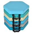 thumbnail image 1 of Gymax Coussins de Sol Hexagonaux pour Tout-Petits 6 Pcs Sièges de Classe avec Poignées Multifonction, 1 of 9