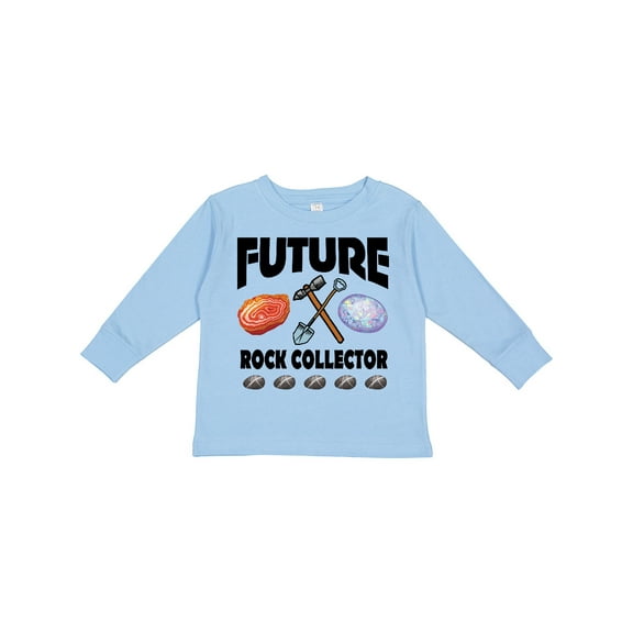 Inktastic Future Rock Collector Boys or Girls Long Sleeve Toddler T-Shirt