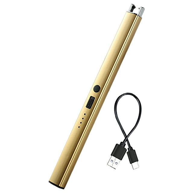 Flmtop Allumeur à Impulsion USB Rechargeable Coupe-Vent Manche Long pour Réchaud à Gaz de Camping Sans Flamme Fournitures Extérieures