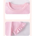 thumbnail image 3 of Bellafa 2-7T Girl's Summer Dress 100% Cotton Ruffle Sleeve A-Line Casual Sundress Toddler Kids Appliuqe Shirt Dresses, 3 of 7