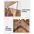 thumbnail image 5 of Swag Curtains, Meddle Century Vintage Carpet Mural Pattern Brown Rod Pocket Kitchen Curtains Valances Tier Curtains Swag Valance Curtains for Bedroom Living Room 36" x 63", 2 Panels, 5 of 6
