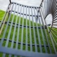 thumbnail image 4 of XBrand 44.5"L Iron Sun-Patterned Seat for Two Indoor/Outdoor Rocking Bench, Durable Patio Rocking Bench, Black, 4 of 6