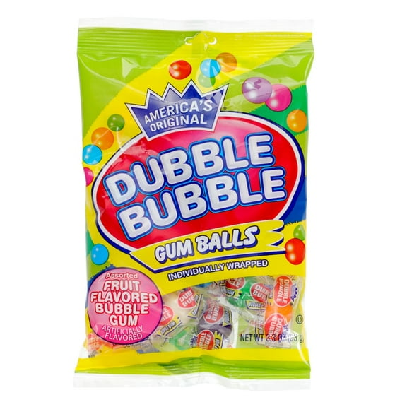 Dubble Bubble Individually Wrapped Gumballs, 3.3 oz. (3 Pack)