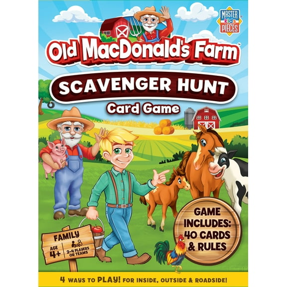 MasterPieces Old MacDonald's Farm Scavenger Hunt Card Game for Kids