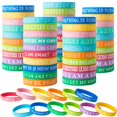 thumbnail image 1 of Pulseras de silicona QEERBSIN Inspirational, 100 unidades, multicolor, 1 of 7