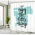 thumbnail image 5 of Ambesonne Saying Shower Curtain, Brush Strokes Inscription, 69"Wx75"L, Pale Blue and Black, 5 of 5