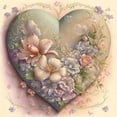 thumbnail image 1 of (2) Hilo Algodón Ecológico Bordado 11CT 3 Hebras Impresión 50x50cm Kit Serie Flores Punto Cruz Con Flores Amor, 1 of 9