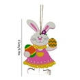 Fall 2024 Easter Wood Chips Hanging Ornaments Easter Decorations Rabbit