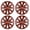 13 inch- Black & Red Lacquer, variant on (Set of 4) 13" Universal Hubcaps,Wheel Covers Snap on Full Hub Caps Fit R13 Tire & Steel Rim,ABS+PC Material (Black Matte)