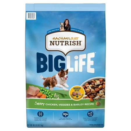 UPC: 0071190761835 | Rachael Ray Nutrish Big Life Dry Dog Food for Big Dogs Savory Chicken Veggies & Barley Recipe 40-Pound Bag