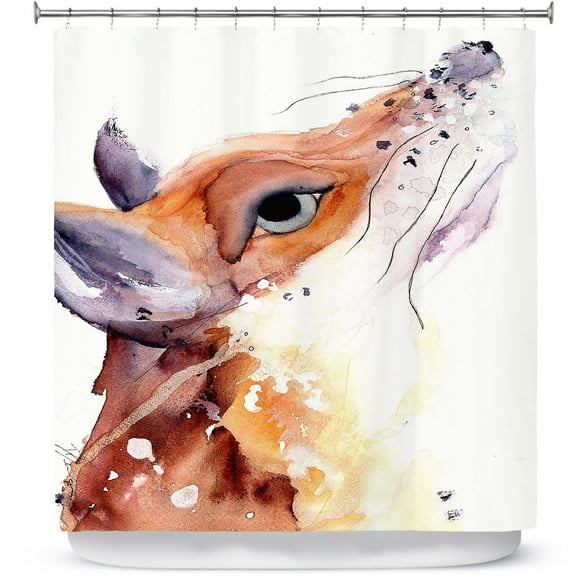 Shower Curtains 70" x 73" from DiaNoche Designs by Dawn Derman - The Fox
