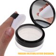 thumbnail image 4 of Portable Empty Powder Case Mirror Loose Powder Container Makeup Case with Powder Puff (Black), 4 of 8