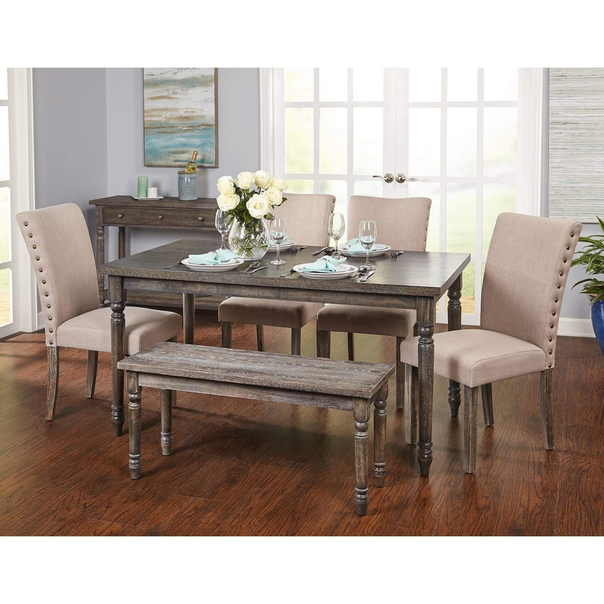 Burswood Parson Chair, Set of 2, Weathered Gray